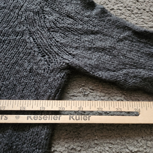 WOODEN SHIPS Women's Sweater Small / Medium Gray Mohair Wool Blend Novelty Cozy - Picture 7 of 8